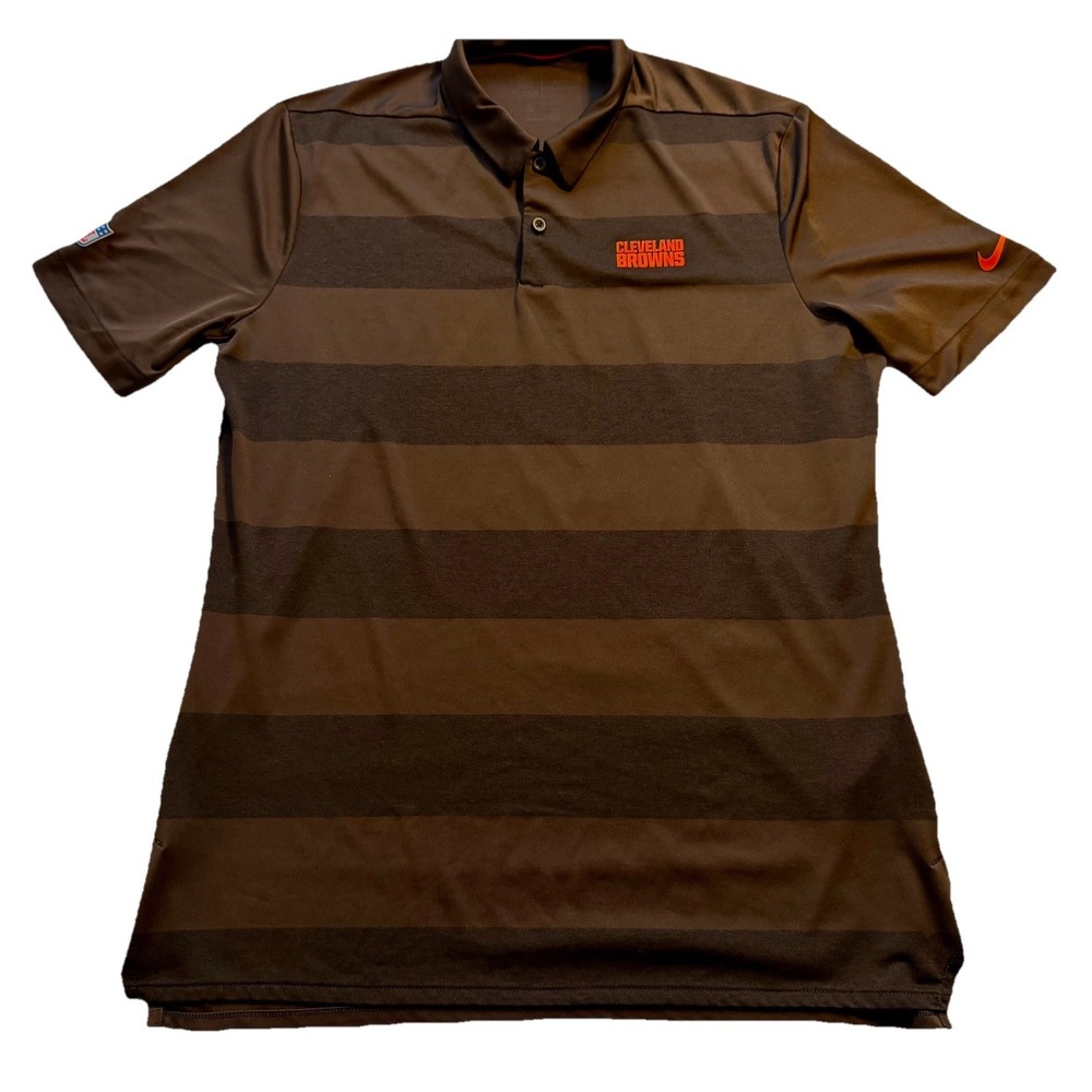 Nike NFL On Field Apparel Cleveland Browns Men's Short Sleeve Polo Size Large